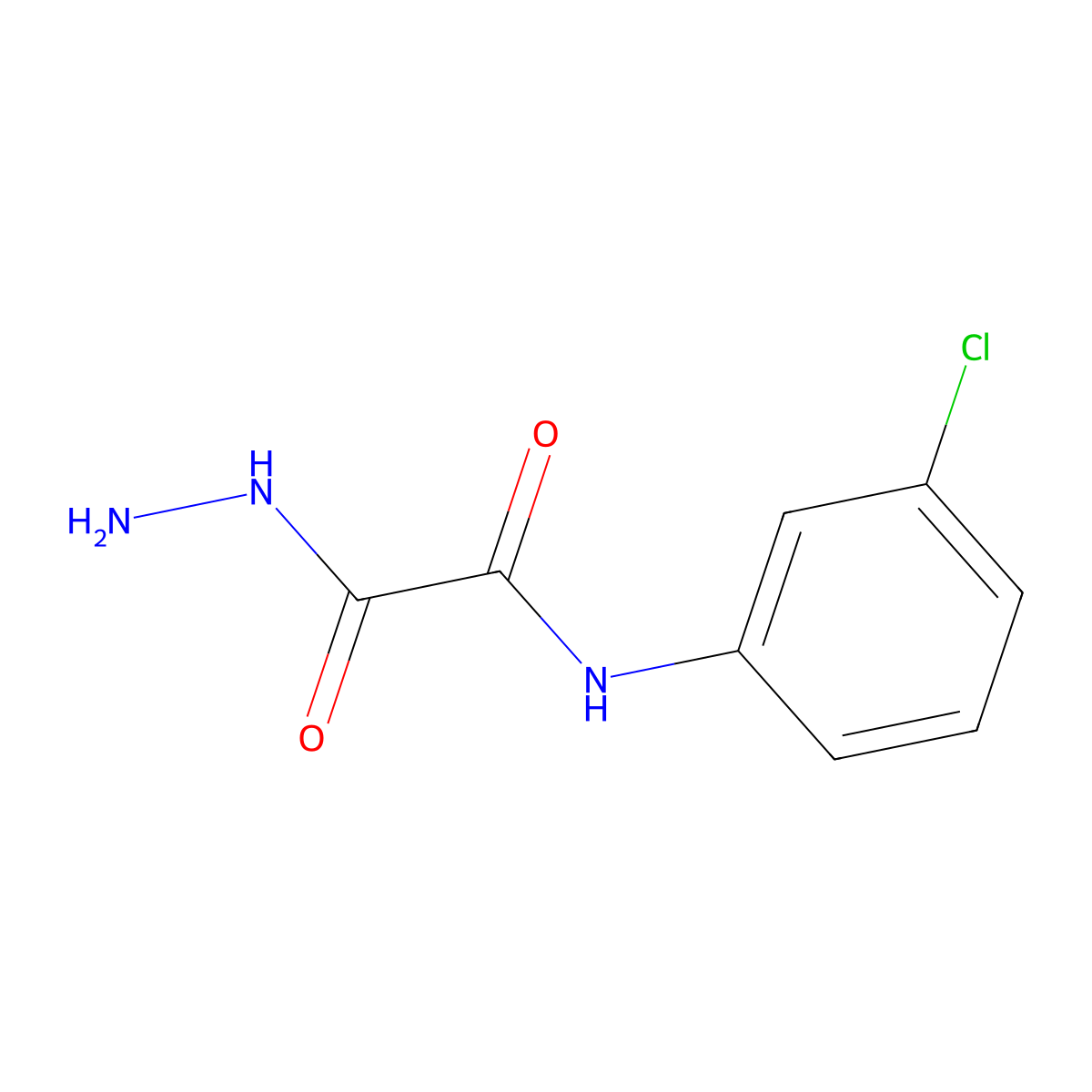 N-(3-chlorophenyl)-2-hydrazino-2-oxoacetamide molecular structure, CAS 53117-26-3