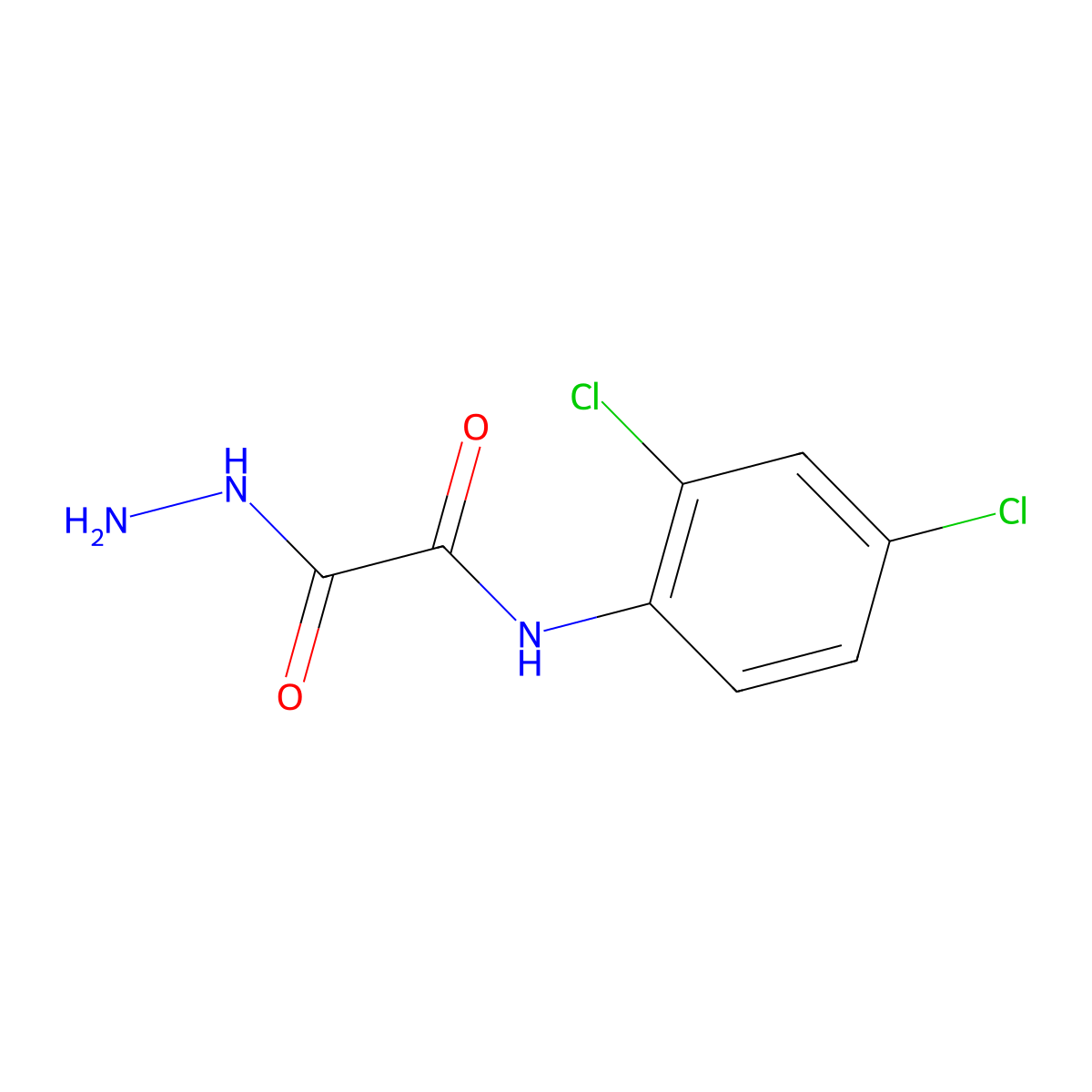 N-(2,4-dichlorophenyl)-2-hydrazino-2-oxoacetamide molecular structure, CAS 53117-31-0