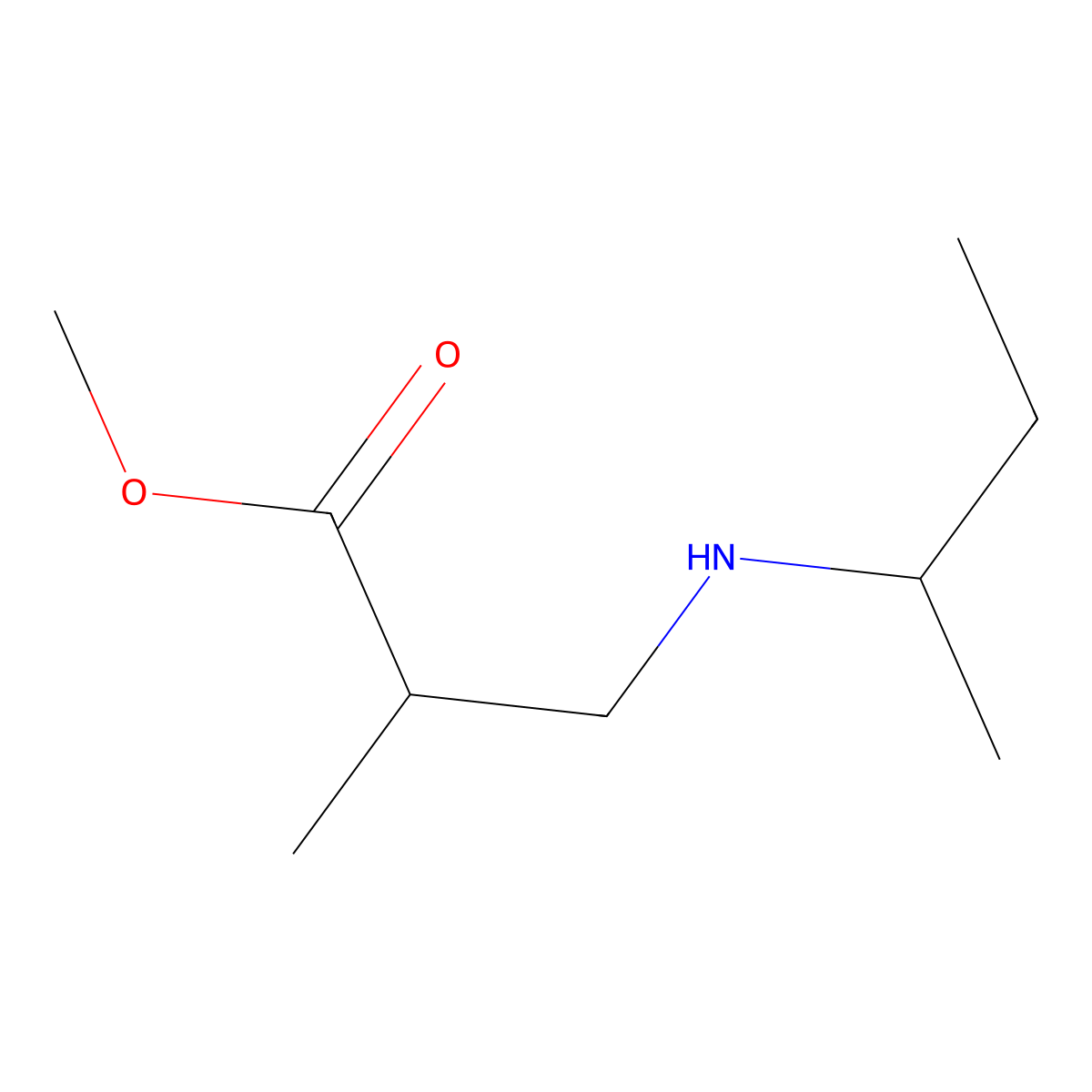 Methyl 3-[(butan-2-yl)amino]-2-methylpropanoate molecular structure, CAS 53118-64-2