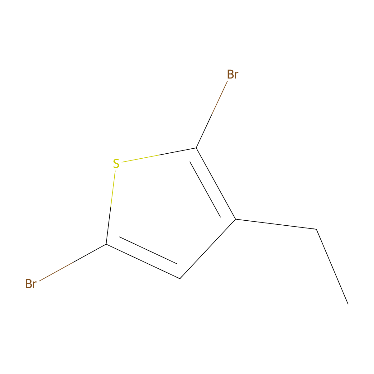 2,5-Dibromo-3-ethylthiophene molecular structure, CAS 53119-57-6