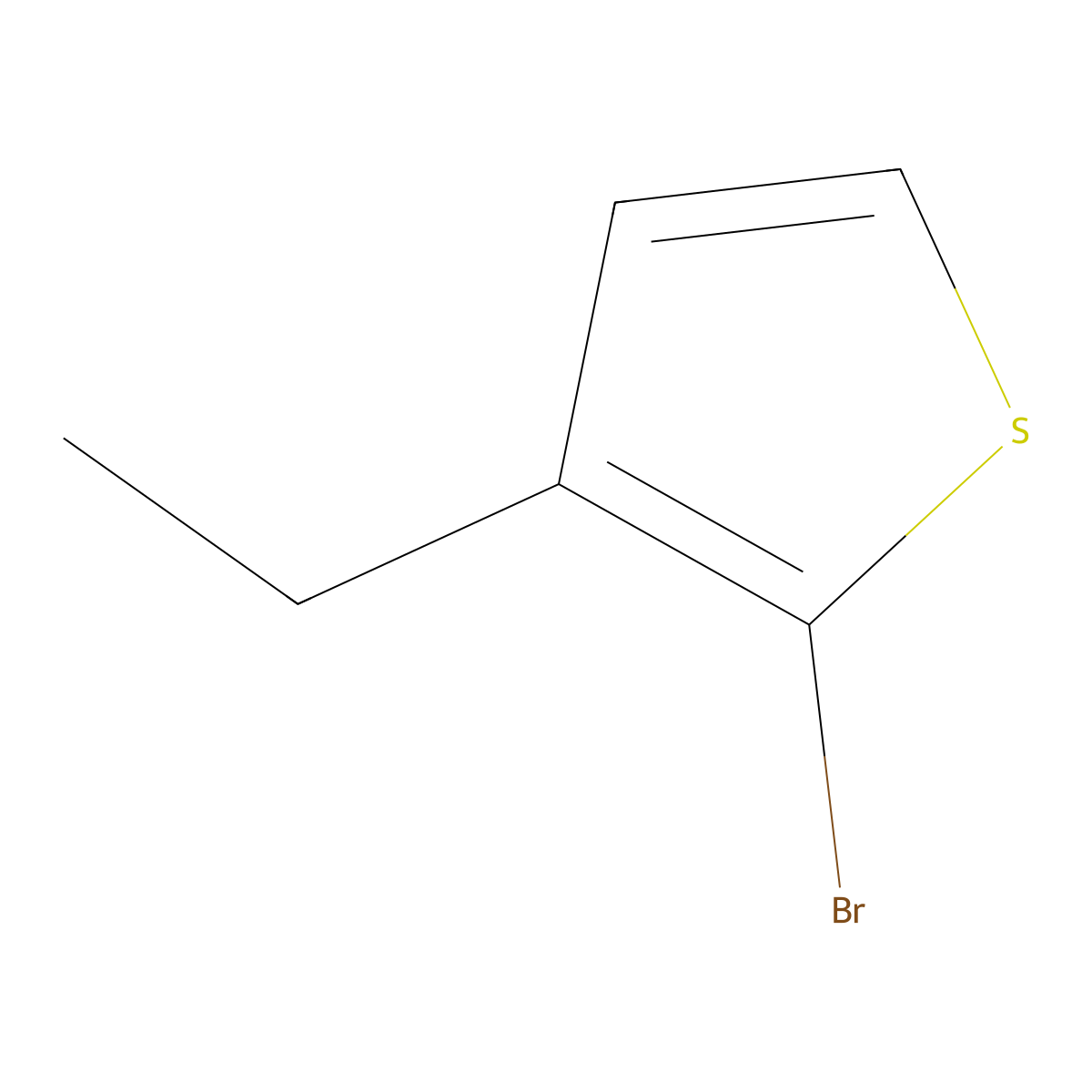 2-Bromo-3-ethylthiophene molecular structure, CAS 53119-61-2