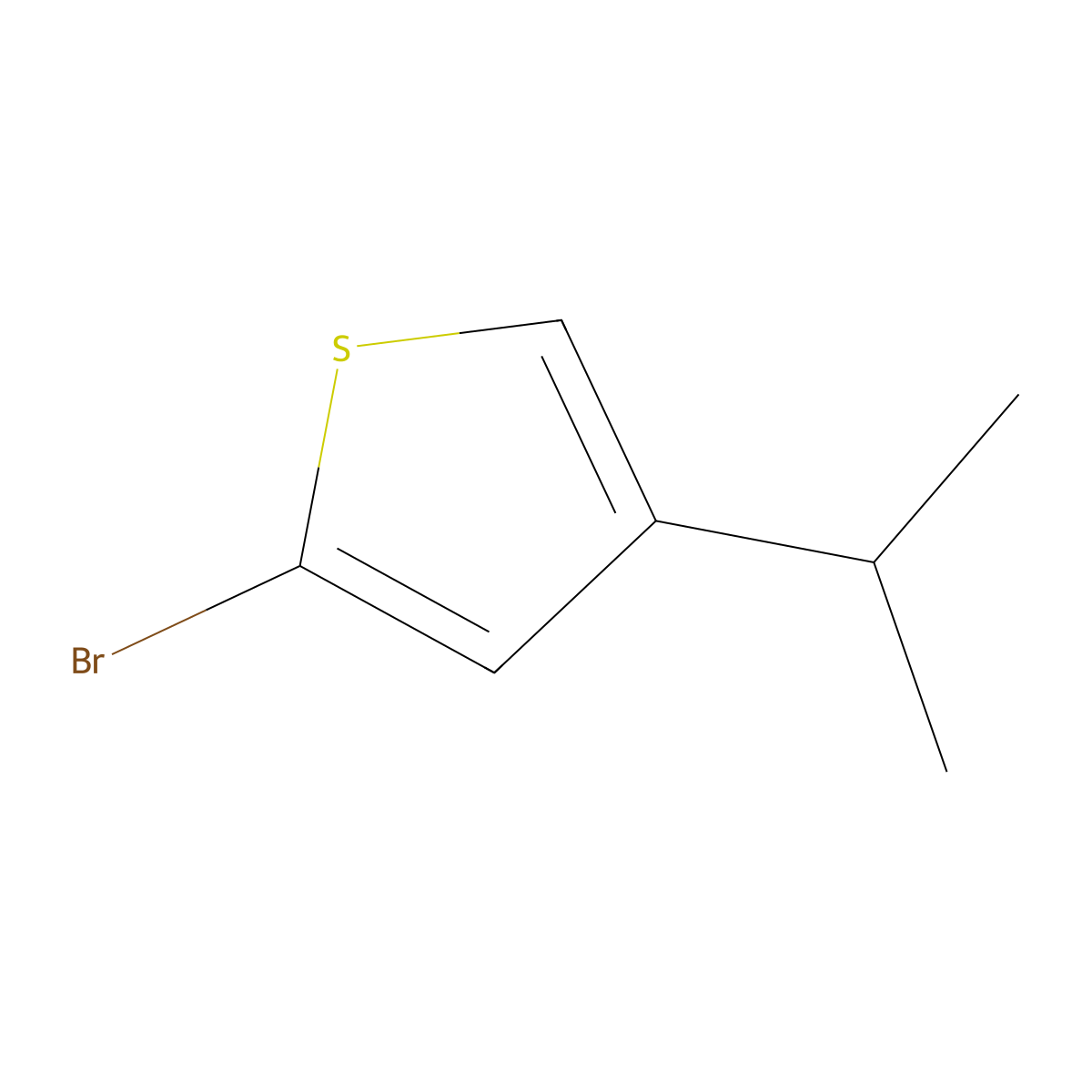 2-Bromo-4-(1-methylethyl)thiophene molecular structure, CAS 53119-63-4