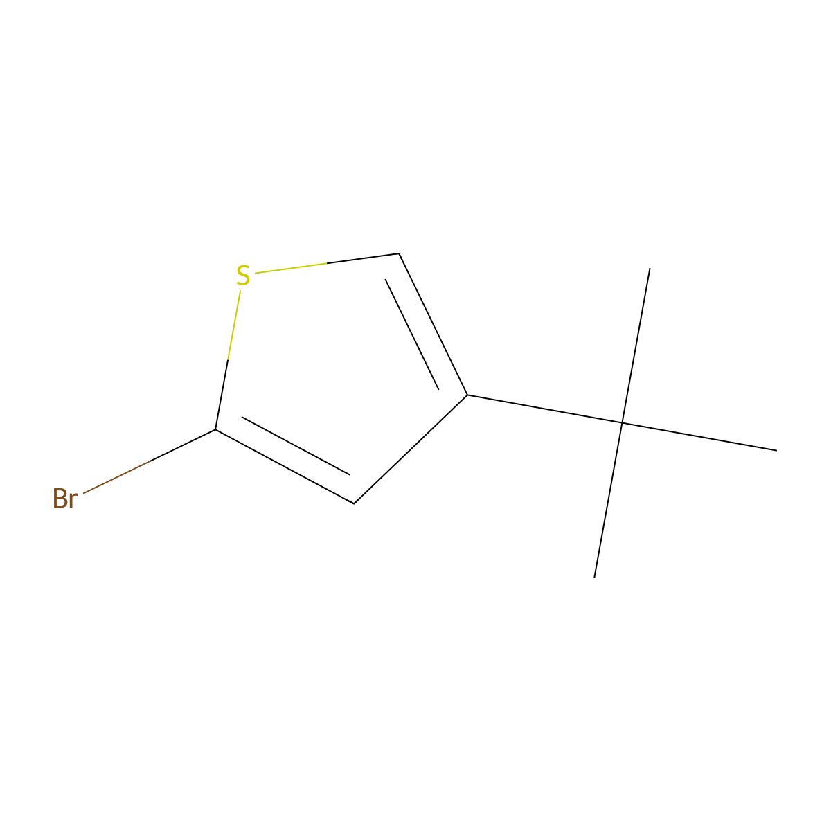 2-Bromo-4-(tert-butyl)thiophine molecular structure, CAS 53119-65-6