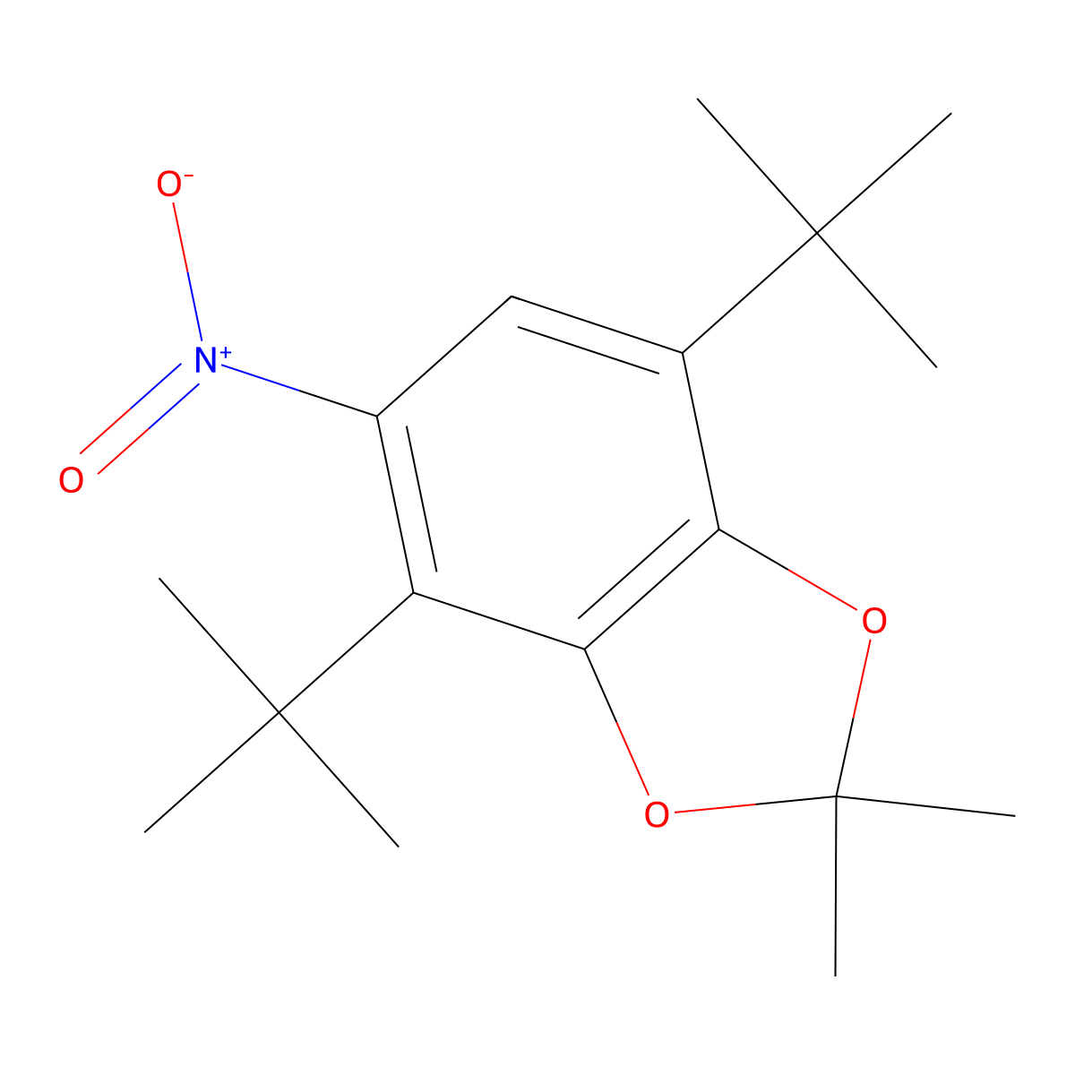 4,7-Ditert-butyl-2,2-dimethyl-5-nitro-1,3-benzodioxole molecular structure, CAS 5312-04-9