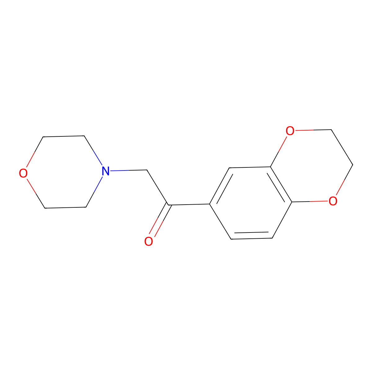 1-(2,3-Dihydro-1,4-benzodioxin-6-yl)-2-morpholin-4-ylethanone molecular structure, CAS 5312-32-3