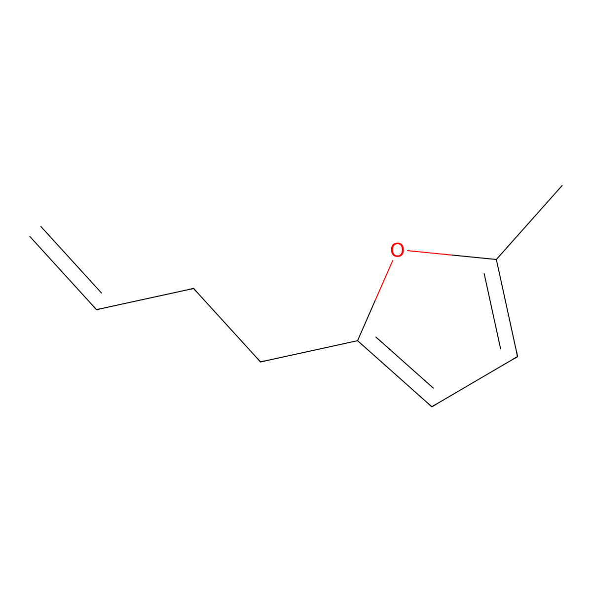 Furan, 2-(3-butenyl)-5-methyl- molecular structure, CAS 5312-85-6
