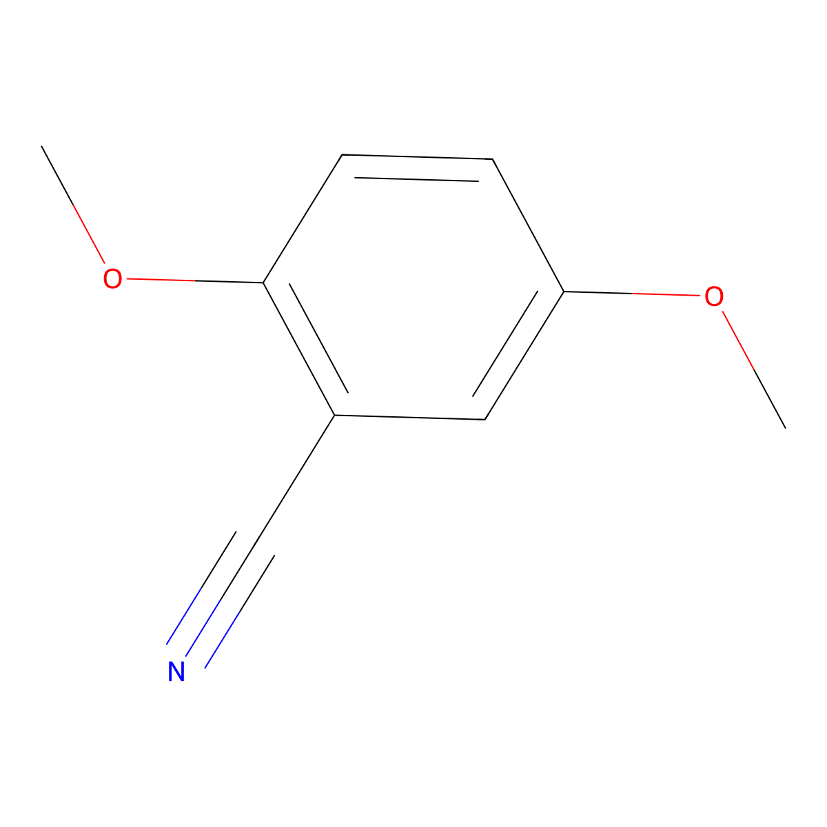 2,5-Dimethoxybenzonitrile molecular structure, CAS 5312-97-0