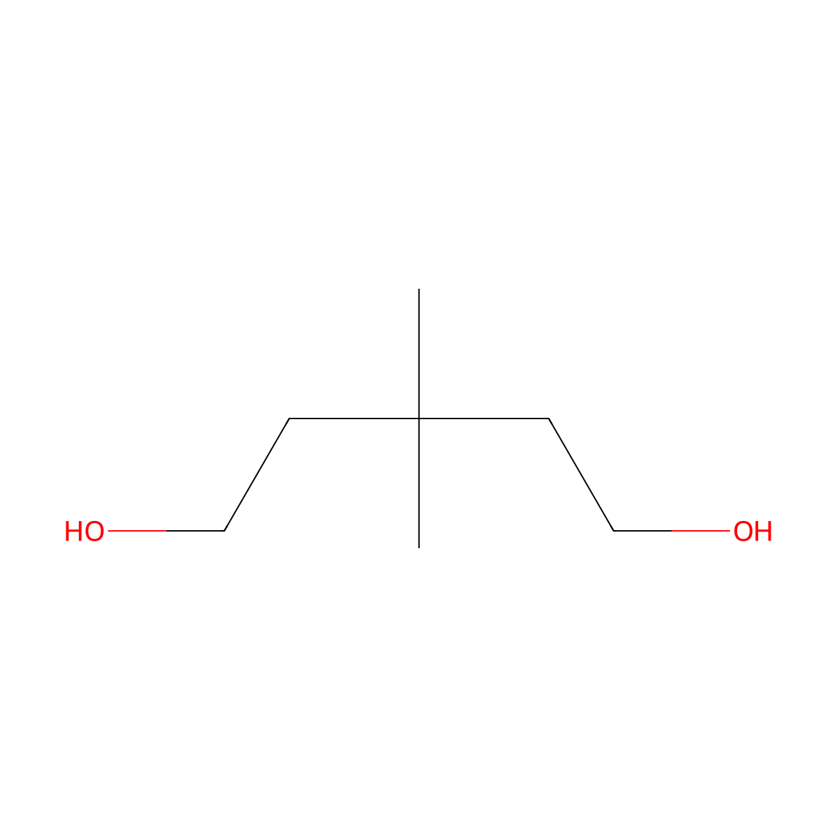 3,3-Dimethylpentane-1,5-diol molecular structure, CAS 53120-74-4
