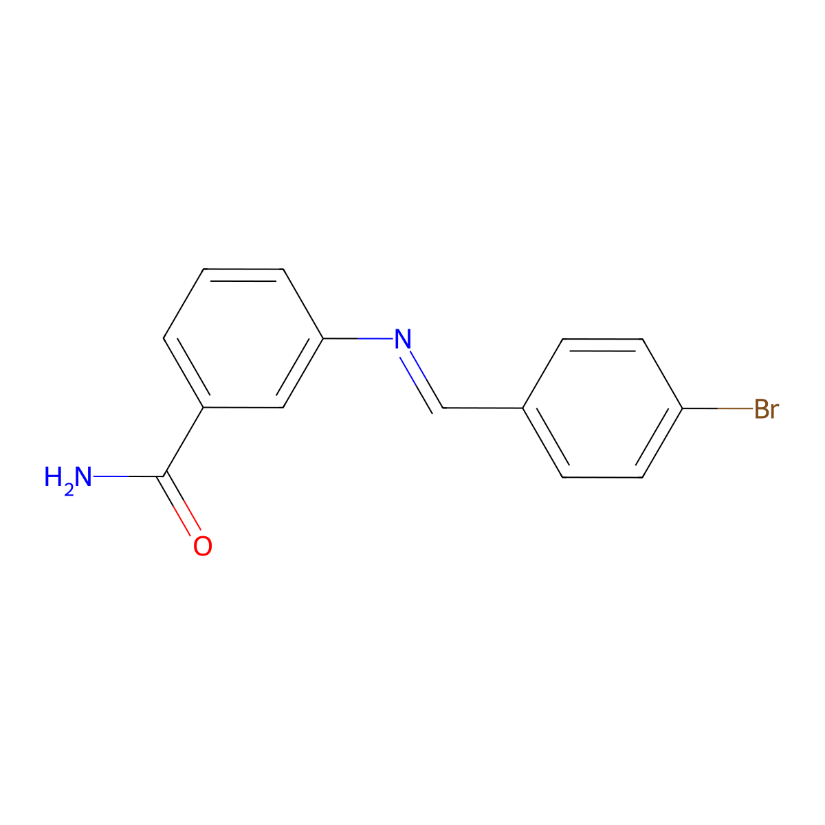 3-{[(E)-(4-bromophenyl)methylidene]amino}benzamide molecular structure, CAS 5313-84-8
