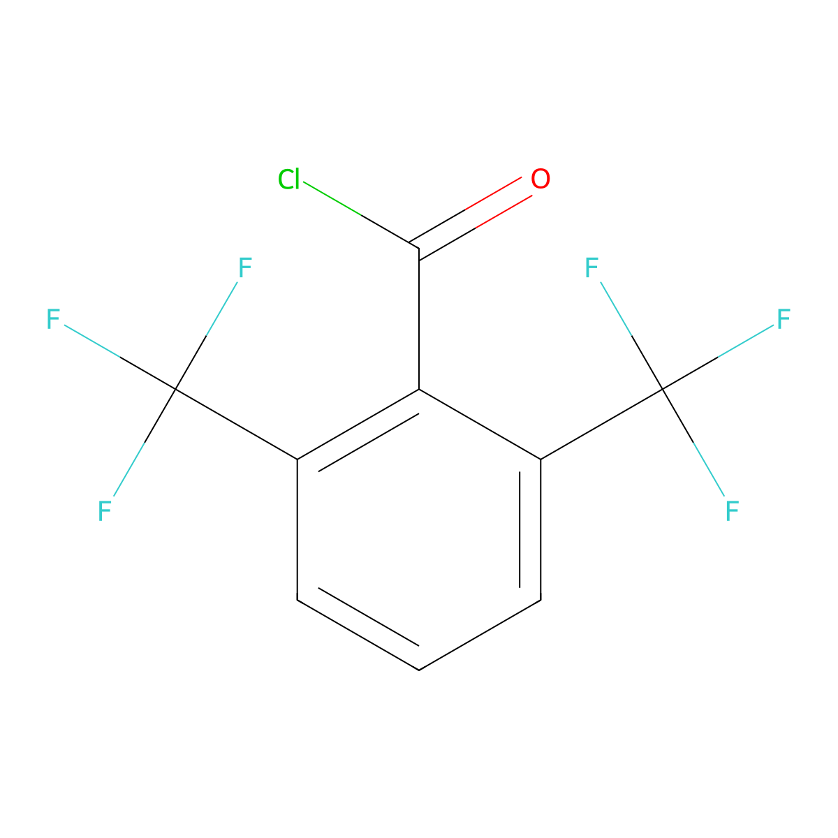 2,6-Bis(trifluoromethyl)benzoyl chloride molecular structure, CAS 53130-44-2
