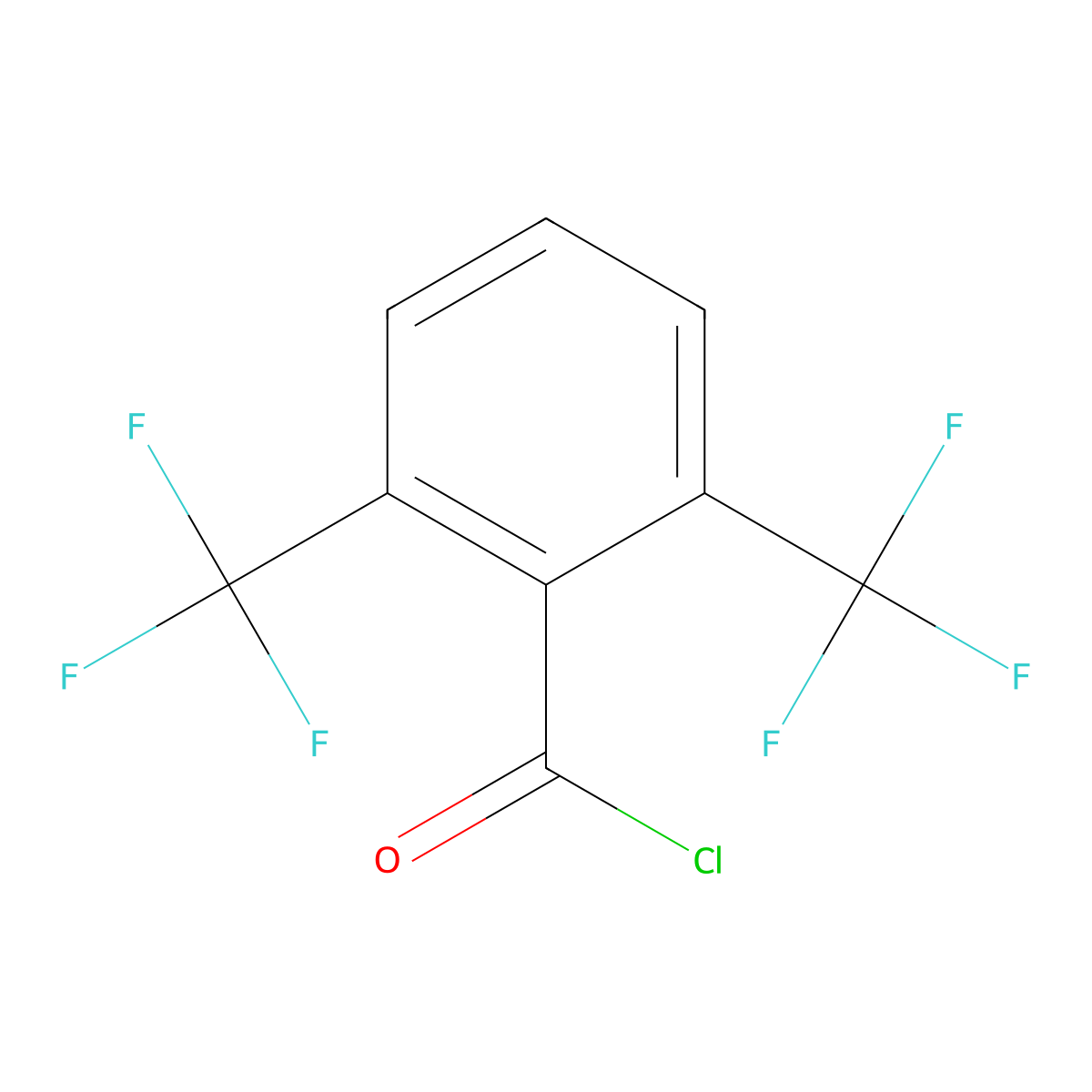 2,6-Bis(trifluoromethyl)benzoyl chloride molecular structure, CAS 53130-44-2