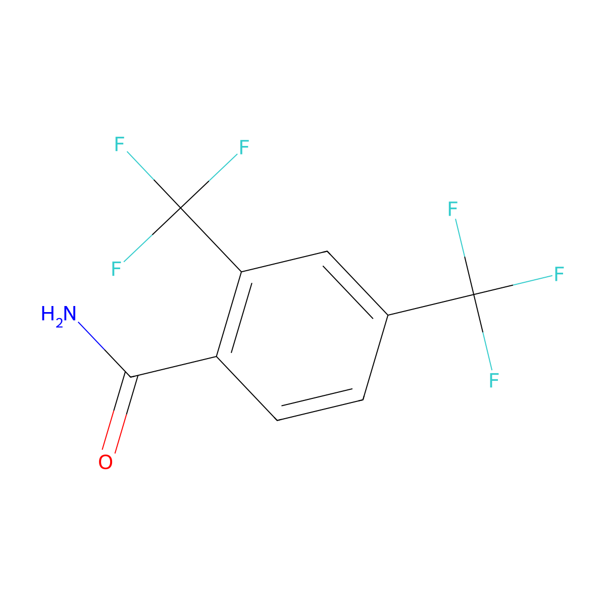 2,4-Bis(trifluoromethyl)benzamide molecular structure, CAS 53130-45-3