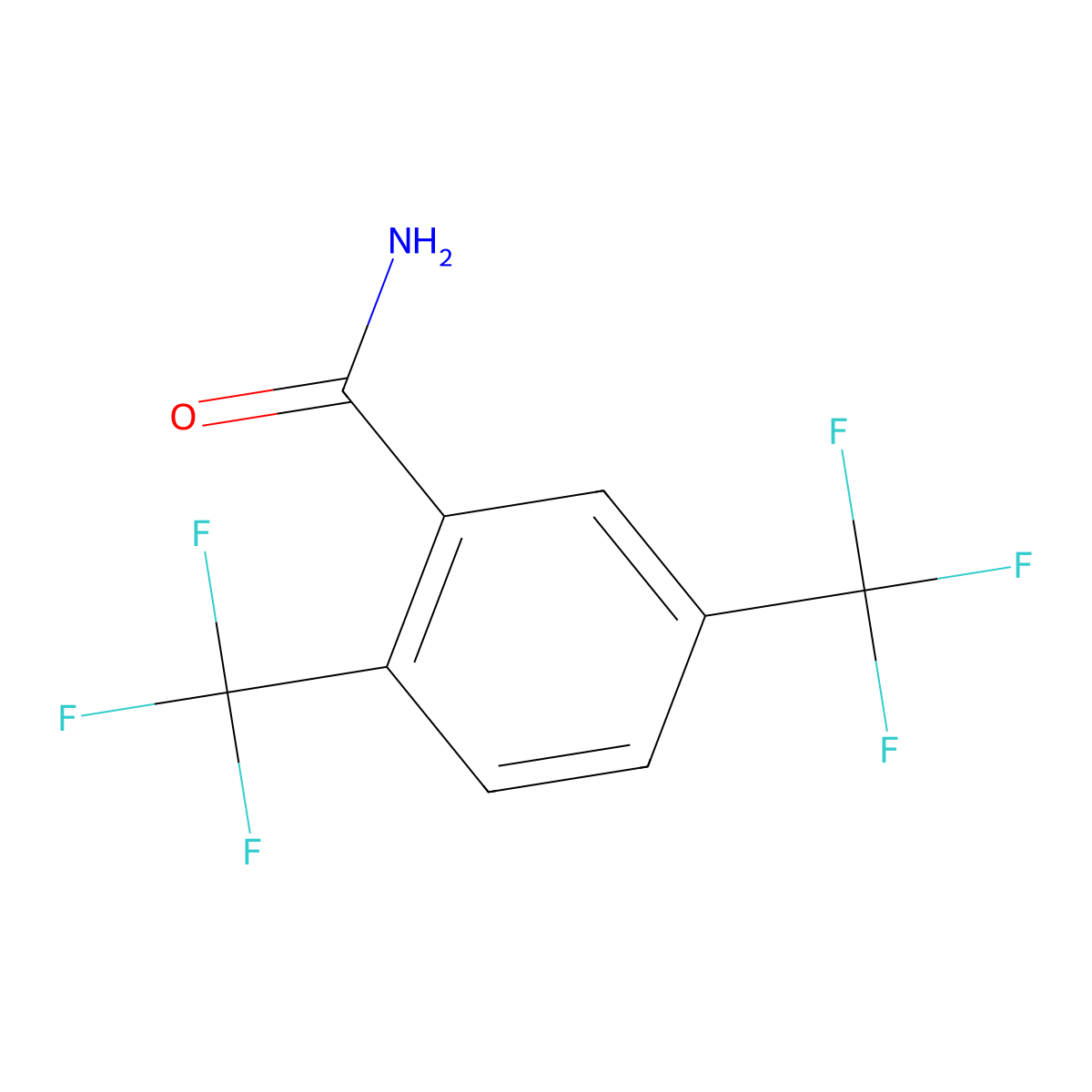 2,5-Bis(trifluoromethyl)benzamide molecular structure, CAS 53130-46-4