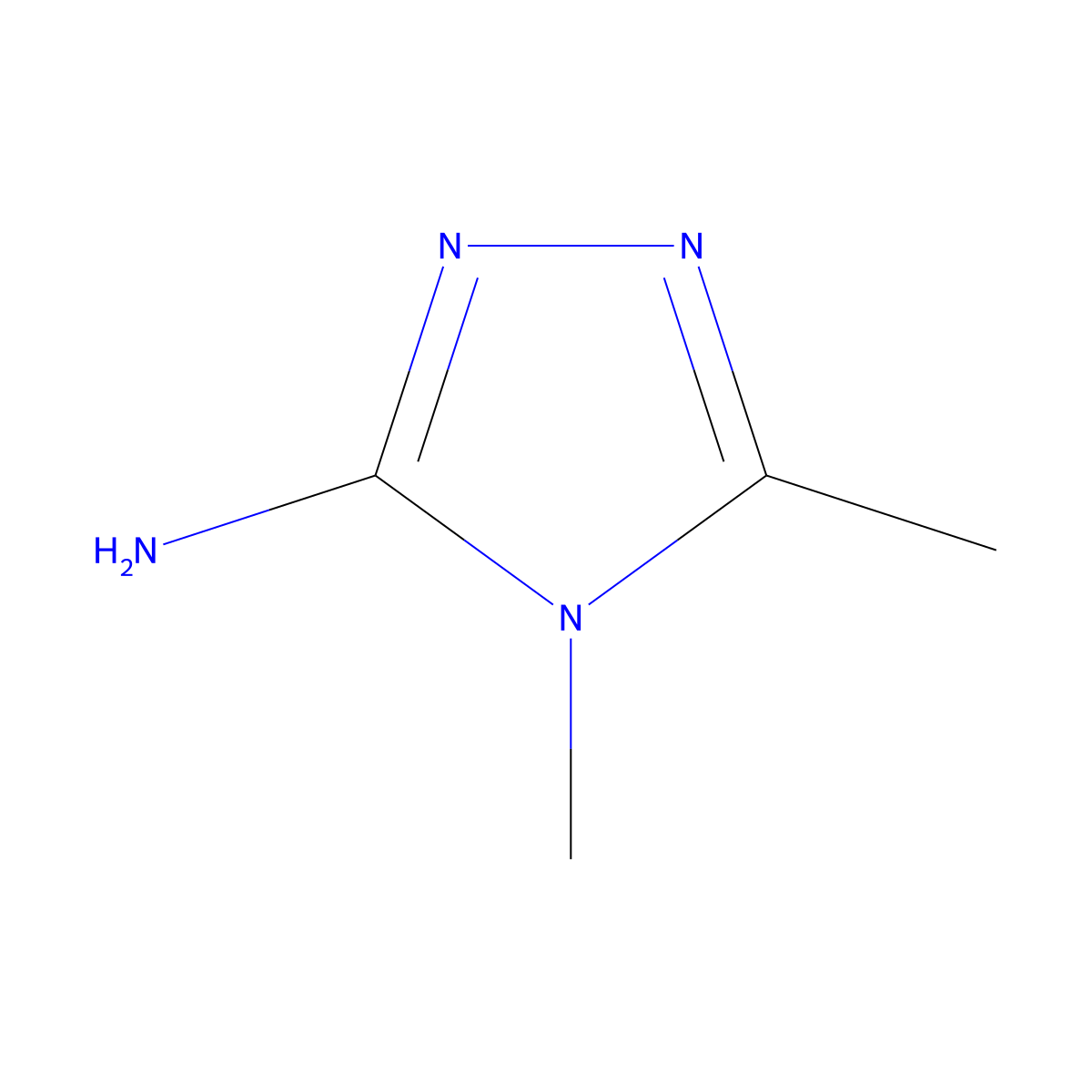 4,5-Dimethyl-4H-1,2,4-triazol-3-amine molecular structure, CAS 53132-83-5