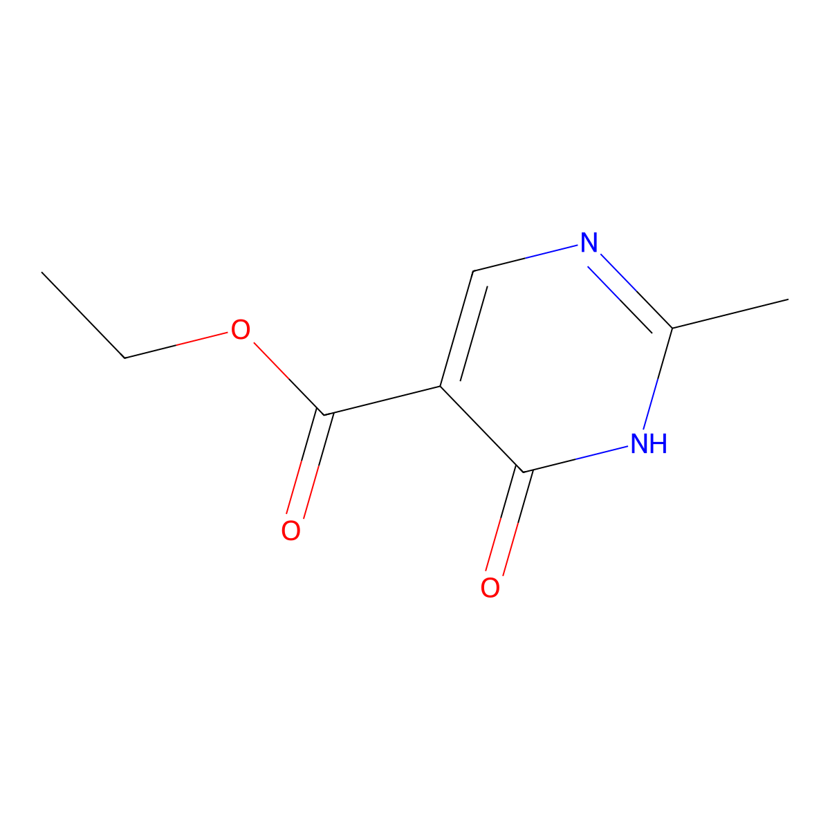 Ethyl 4-hydroxy-2-methylpyrimidine-5-carboxylate molecular structure, CAS 53135-24-3