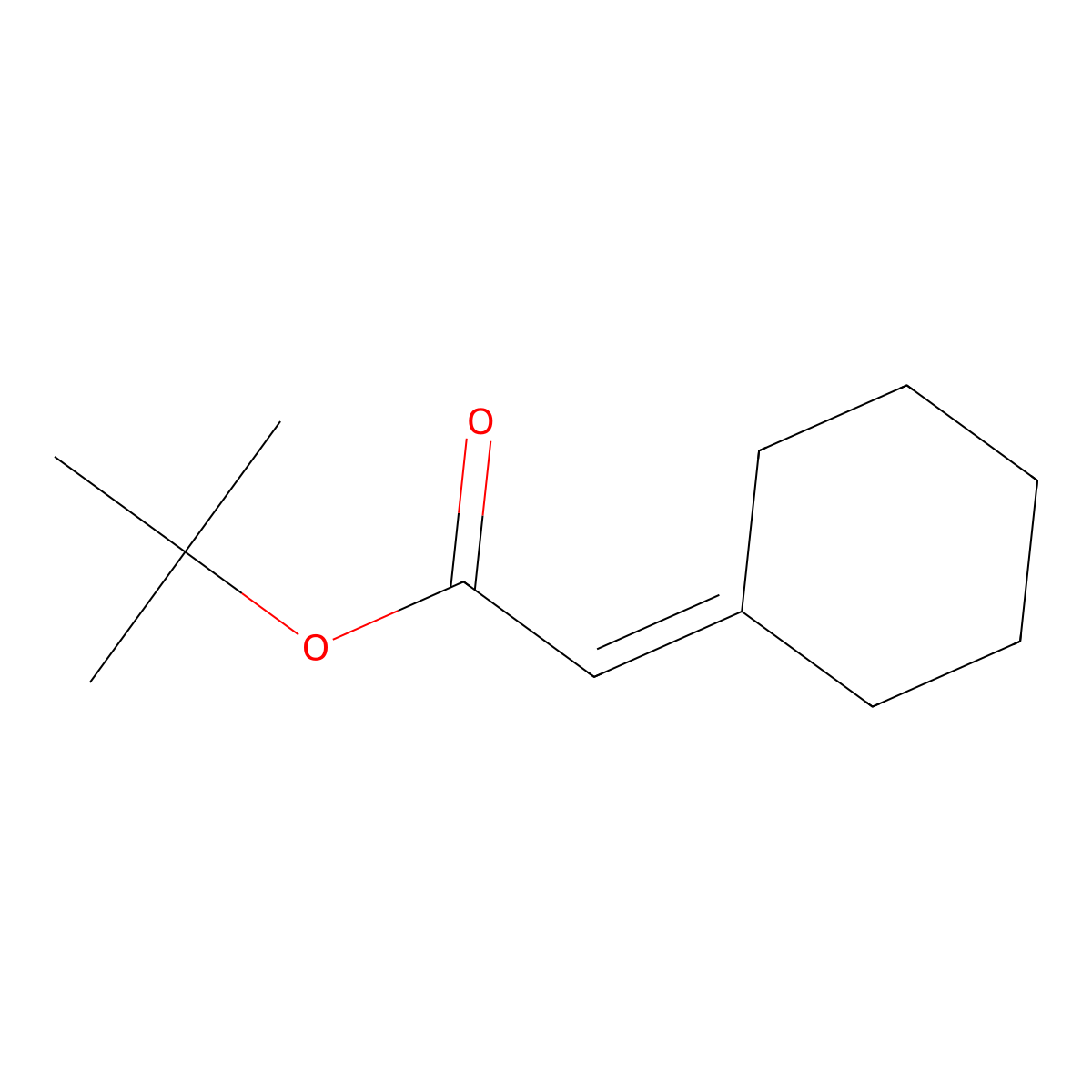 tert-Butyl cyclohexylideneacetate molecular structure, CAS 53138-75-3