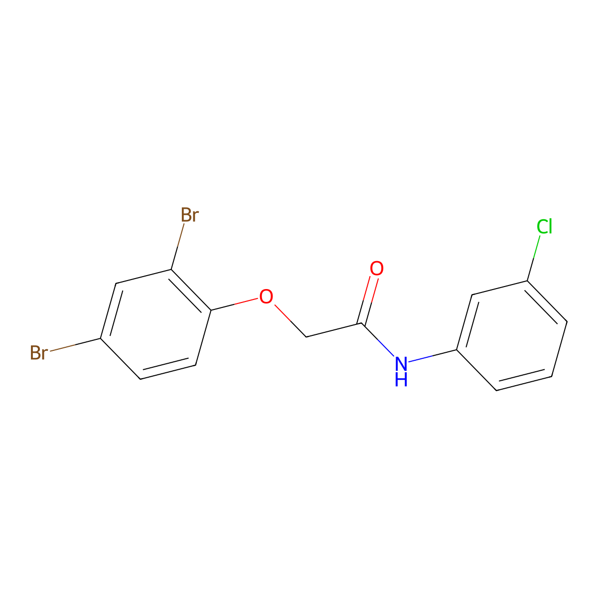 N-(3-chlorophenyl)-2-(2,4-dibromophenoxy)acetamide molecular structure, CAS 5314-20-5