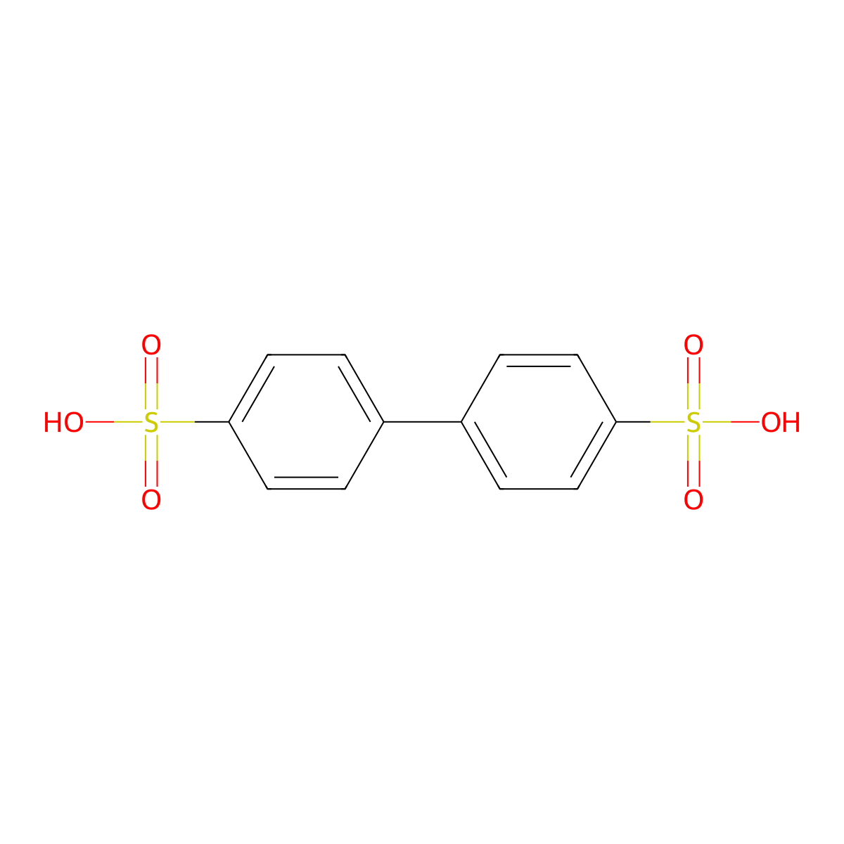 (1,1'-Biphenyl)-4,4'-disulfonic acid molecular structure, CAS 5314-37-4