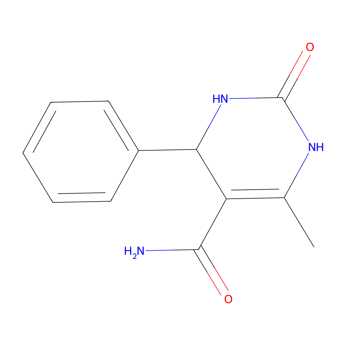 6-Methyl-2-oxo-4-phenyl-1,2,3,4-tetrahydropyrimidine-5-carboxamide molecular structure, CAS 5314-54-5