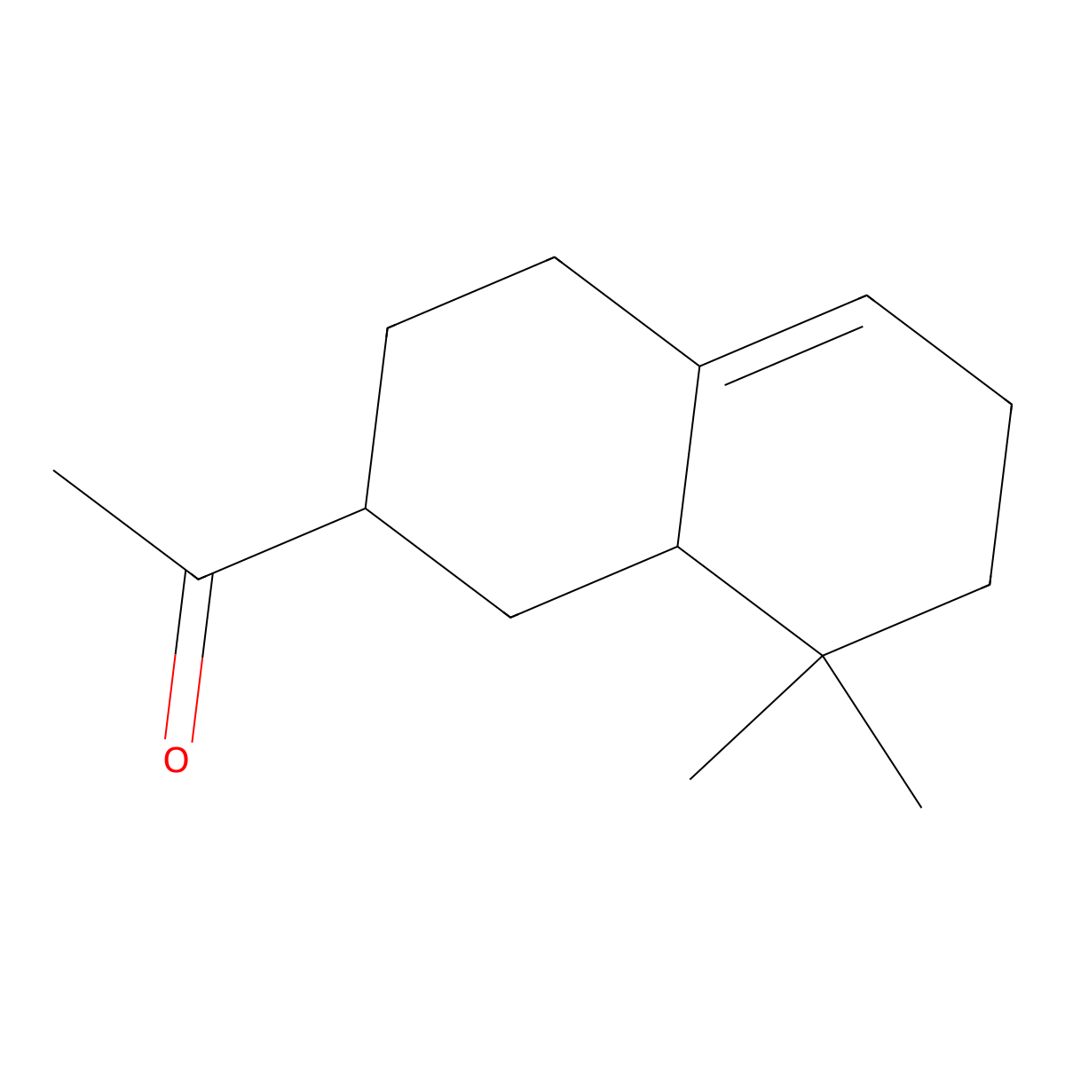 1-(1,2,3,4,6,7,8,8a-Octahydro-8,8-dimethyl-2-naphthyl)ethan-1-one molecular structure, CAS 53144-54-0