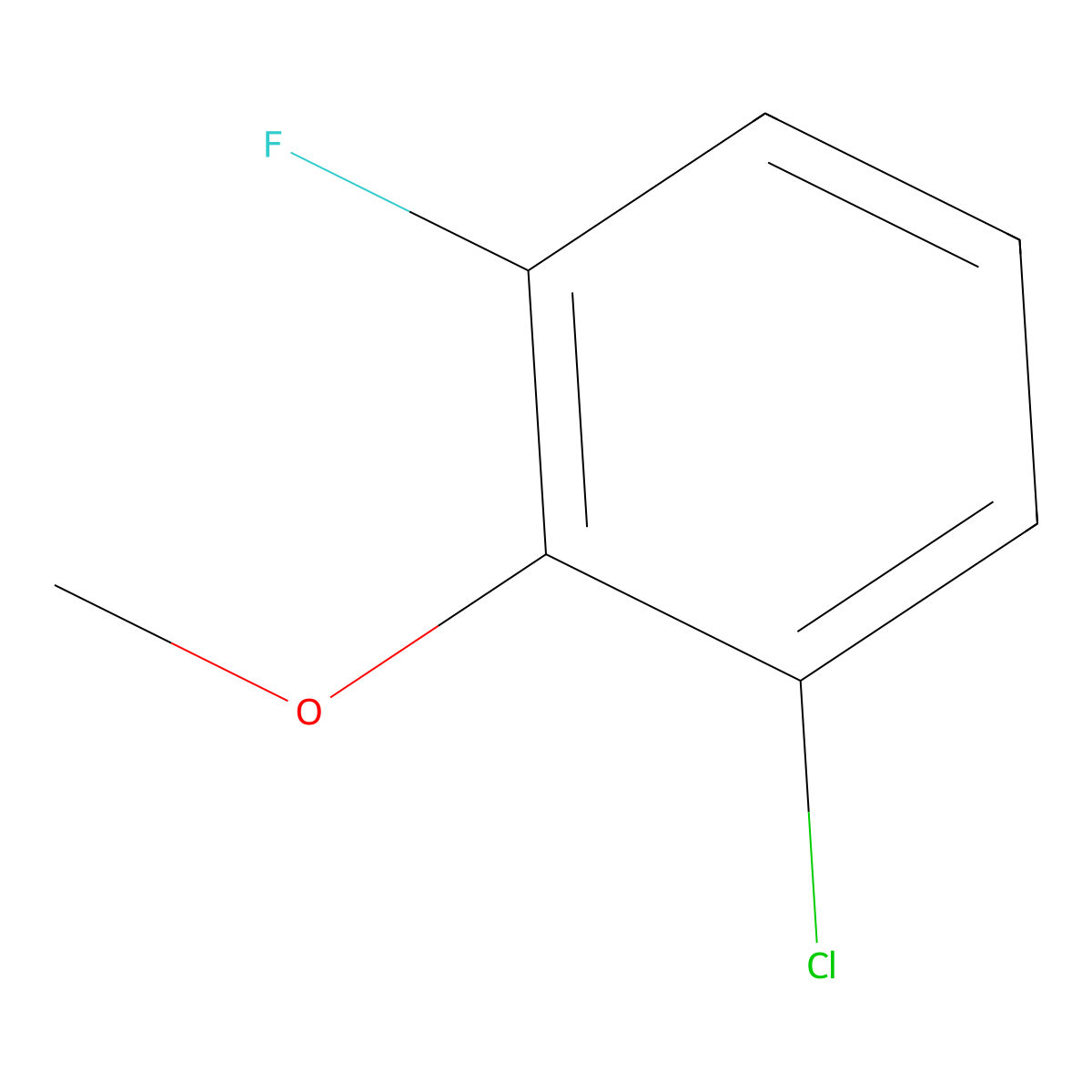 2-Chloro-6-fluoroanisole molecular structure, CAS 53145-38-3
