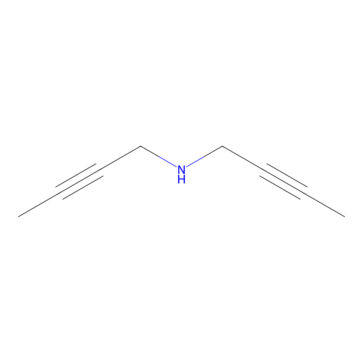 Di-but-2-ynyl-amine molecular structure, CAS 53146-06-8