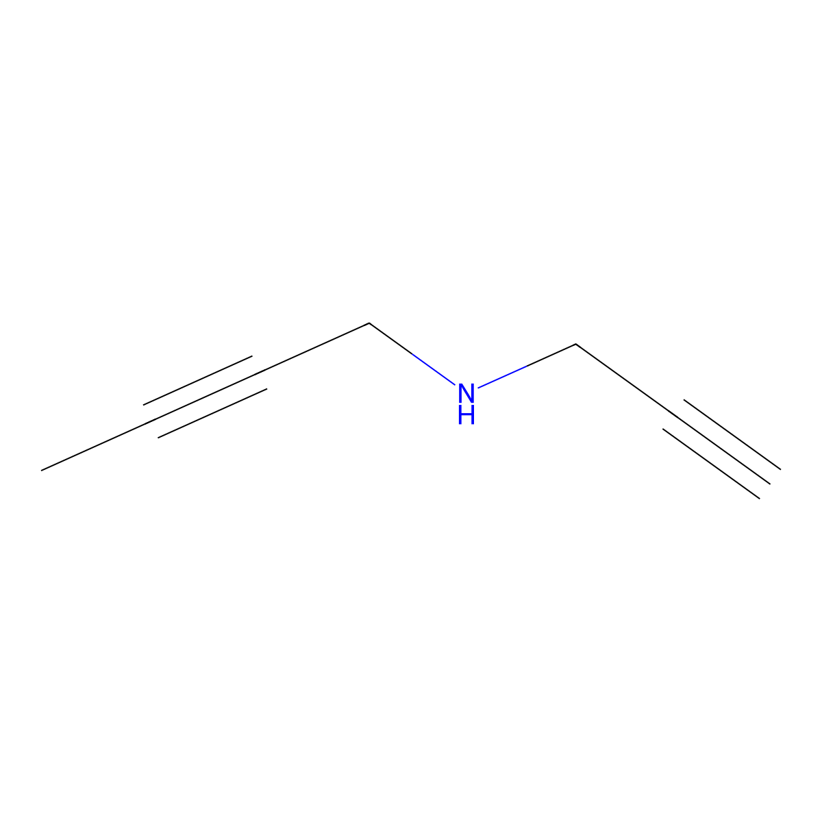 (But-2-yn-1-yl)(prop-2-yn-1-yl)amine molecular structure, CAS 53146-07-9