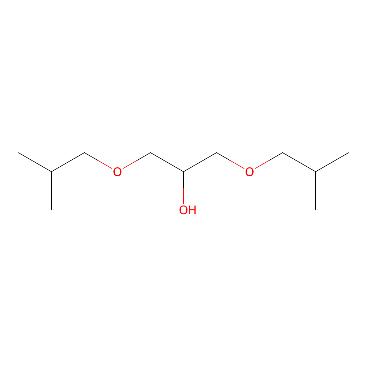 1,3-Bis(2-methylpropoxy)-2-propanol molecular structure, CAS 53146-47-7