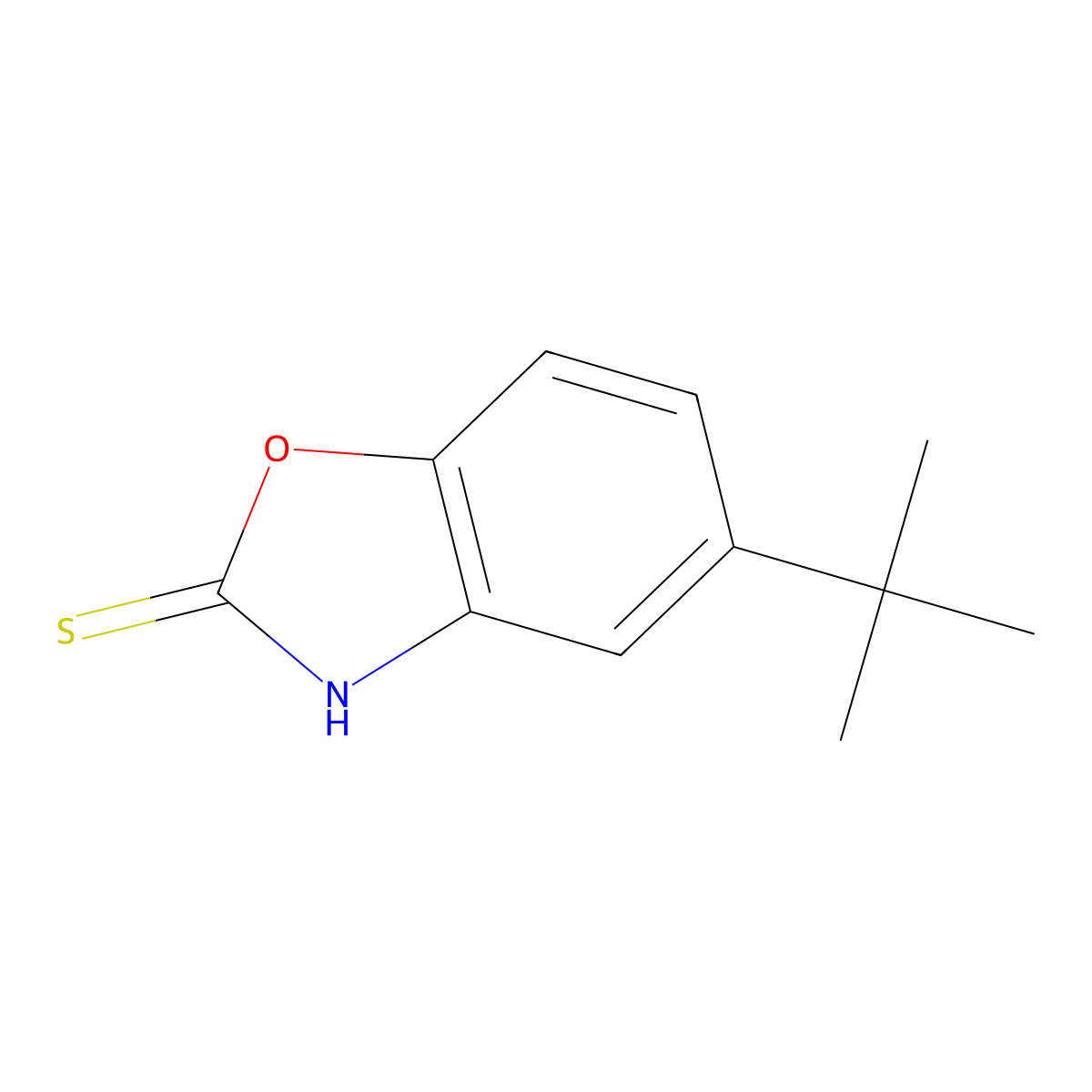 5-Tert-butyl-1,3-benzoxazole-2-thiol molecular structure, CAS 53146-48-8