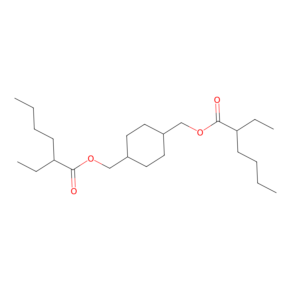 Cyclohexane-1,4-diylbismethylene bis(2-ethylhexanoate) molecular structure, CAS 53148-32-6