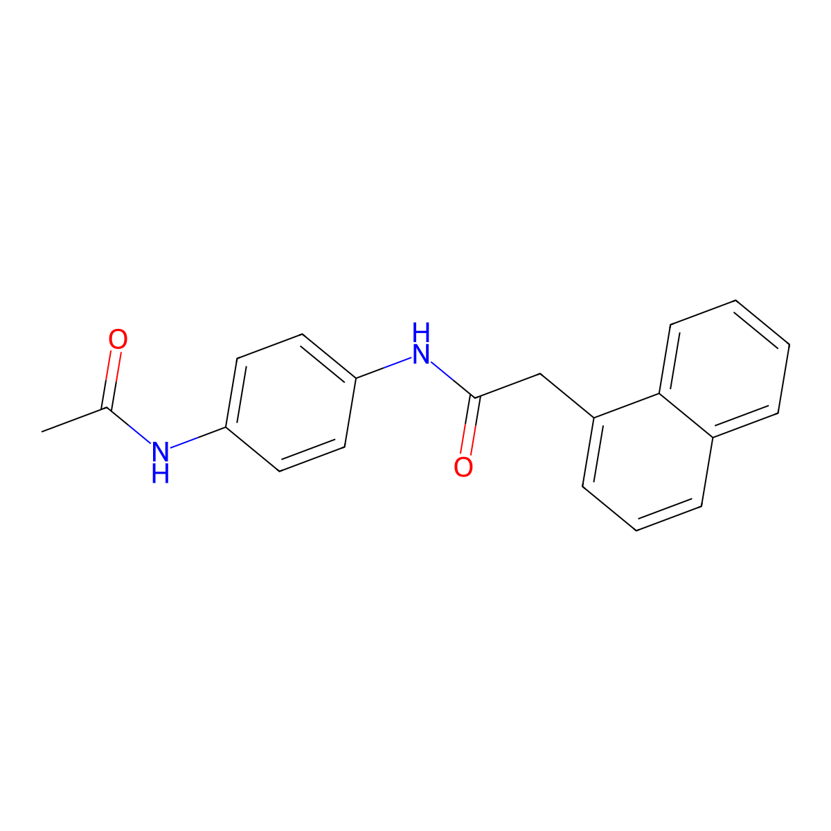 N-(4-acetamidophenyl)-2-(naphthalen-1-yl)acetamide molecular structure, CAS 531493-53-5