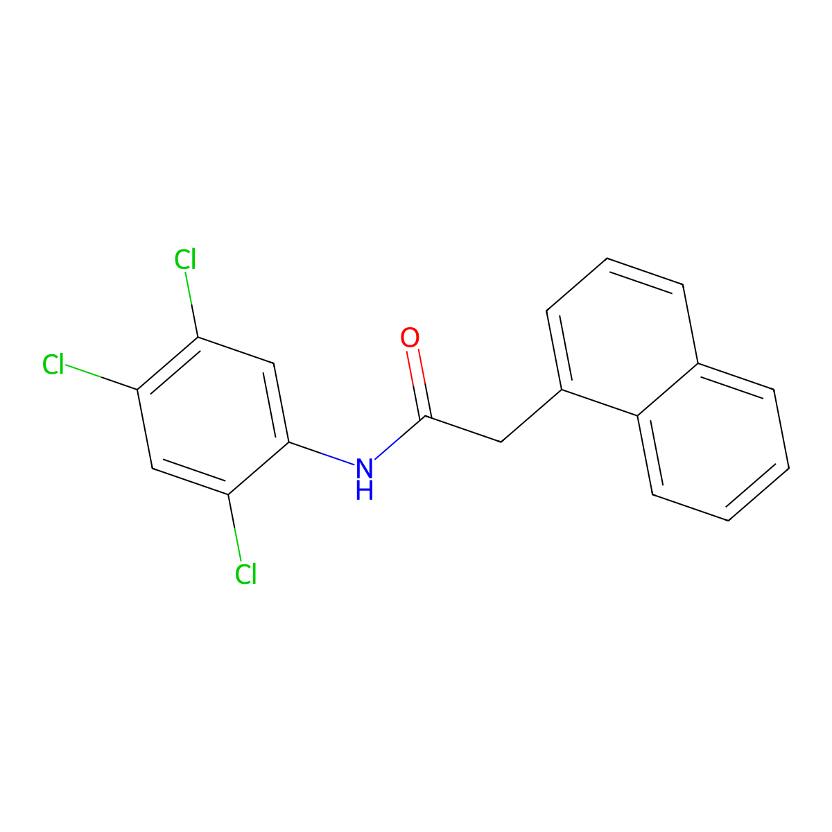 2-naphthalen-1-yl-N-(2,4,5-trichlorophenyl)acetamide molecular structure, CAS 531493-55-7