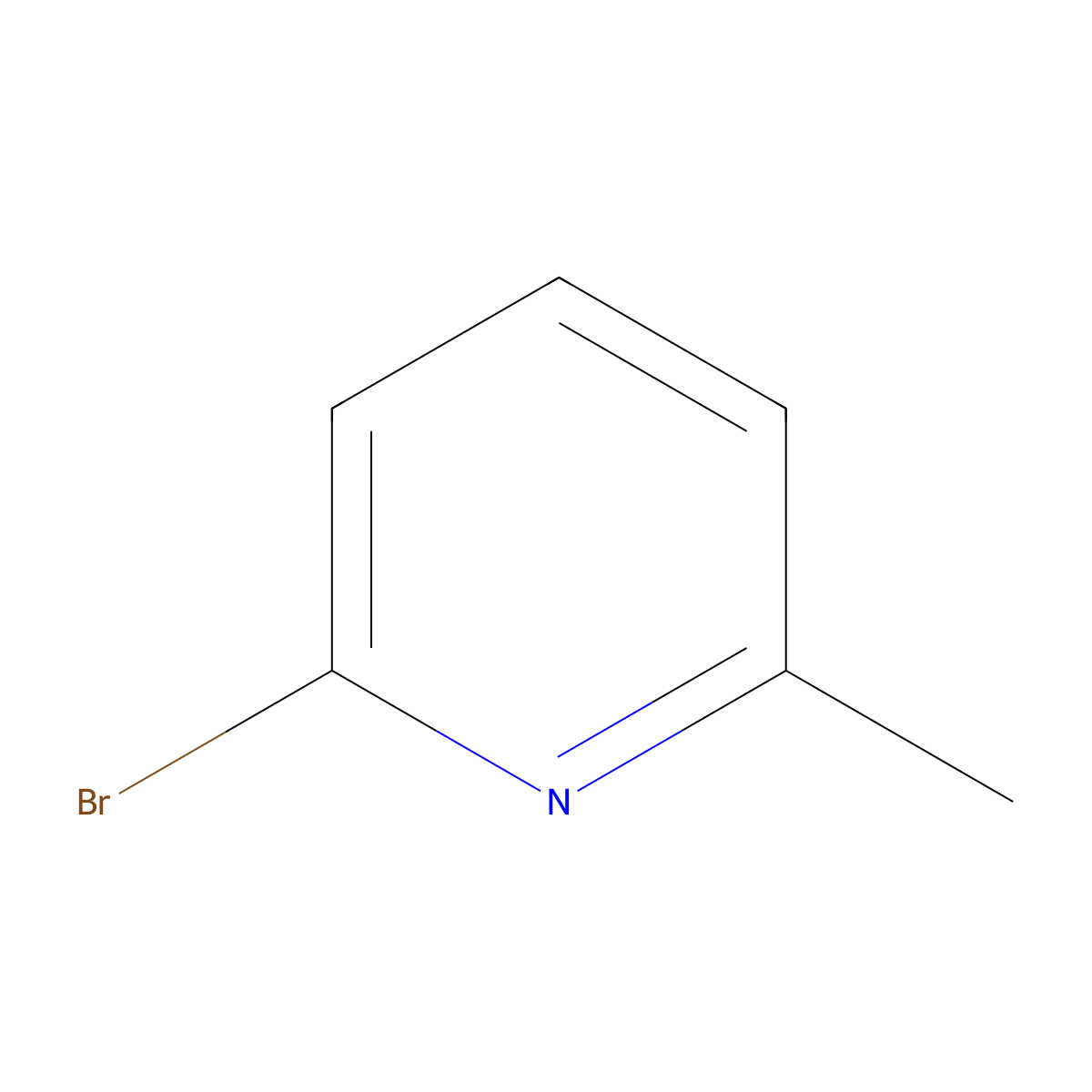 2-Bromo-6-methylpyridine molecular structure, CAS 5315-25-3
