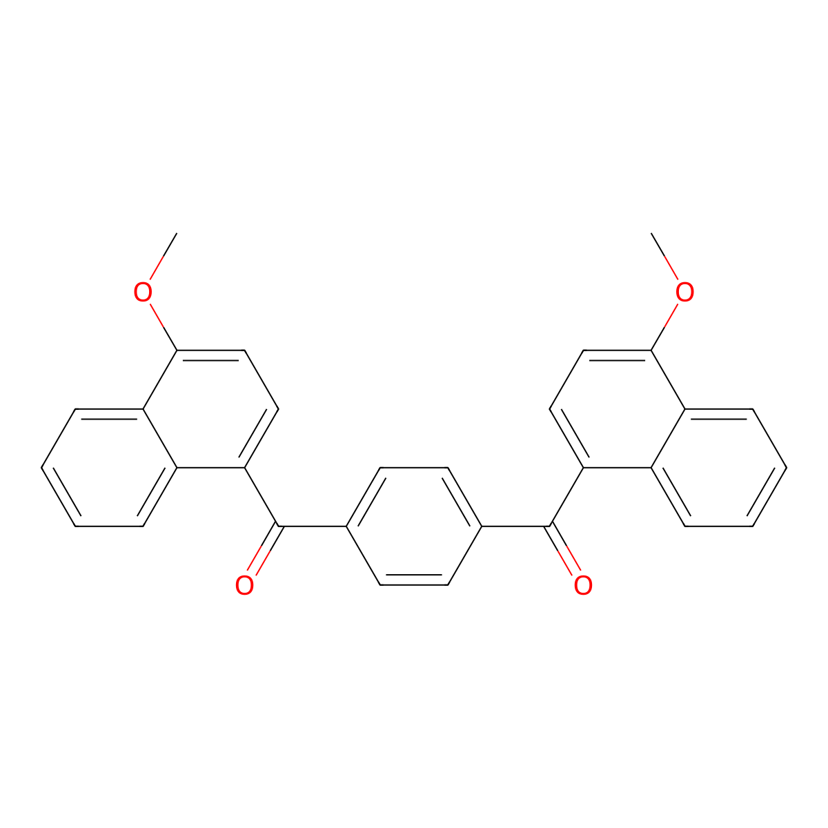 [4-(4-Methoxynaphthalene-1-carbonyl)phenyl]-(4-methoxynaphthalen-1-yl)methanone molecular structure, CAS 5315-27-5