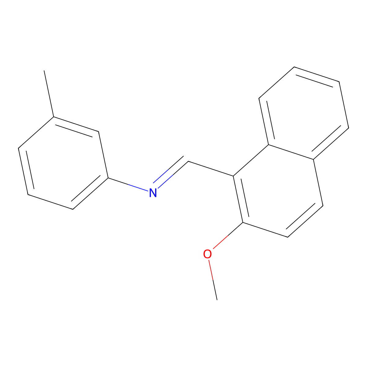 1-(2-methoxynaphthalen-1-yl)-N-(3-methylphenyl)methanimine molecular structure, CAS 5315-34-4