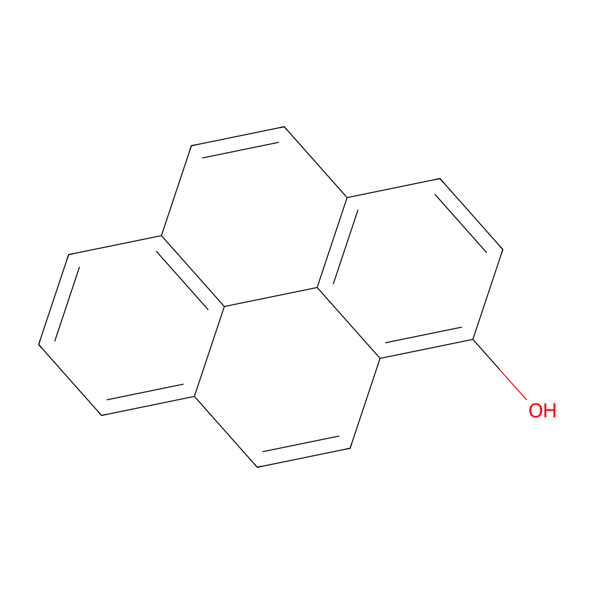1-Hydroxypyrene molecular structure, CAS 5315-79-7