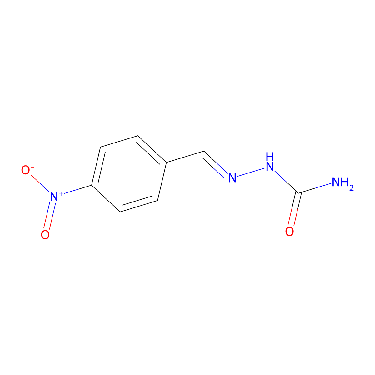 (E)-2-(4-nitrobenzylidene)hydrazinecarboxamide molecular structure, CAS 5315-87-7