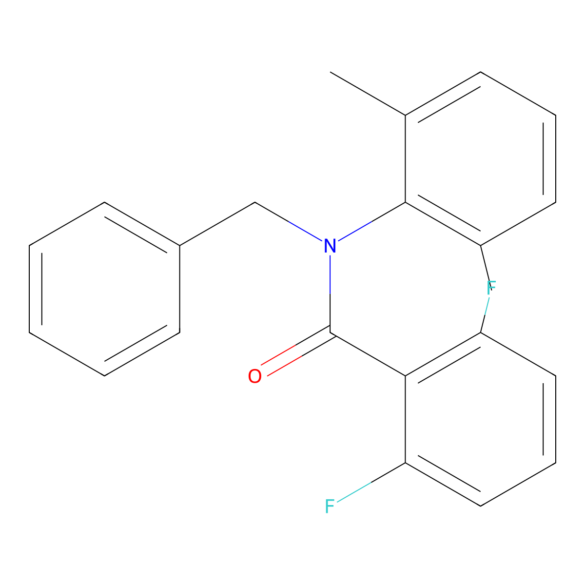 N-benzyl-N-(2,6-dimethylphenyl)-2,6-difluorobenzamide molecular structure, CAS 5315-91-3