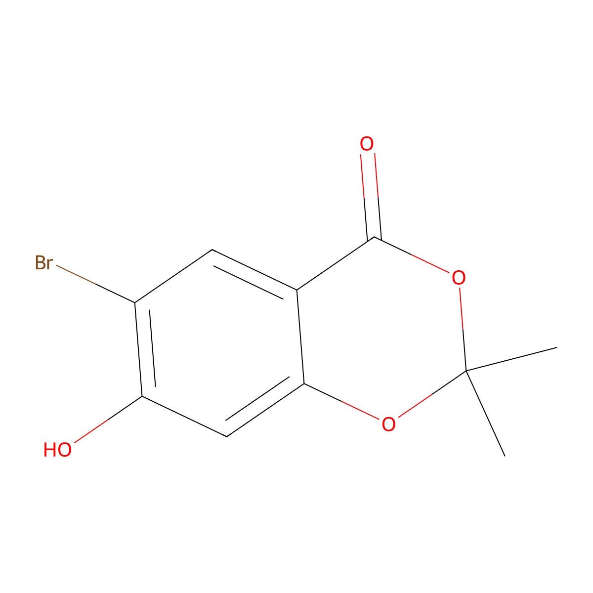 6-Bromo-7-hydroxy-2,2-dimethyl-benzo[1,3]dioxin-4-one molecular structure, CAS 531501-41-4
