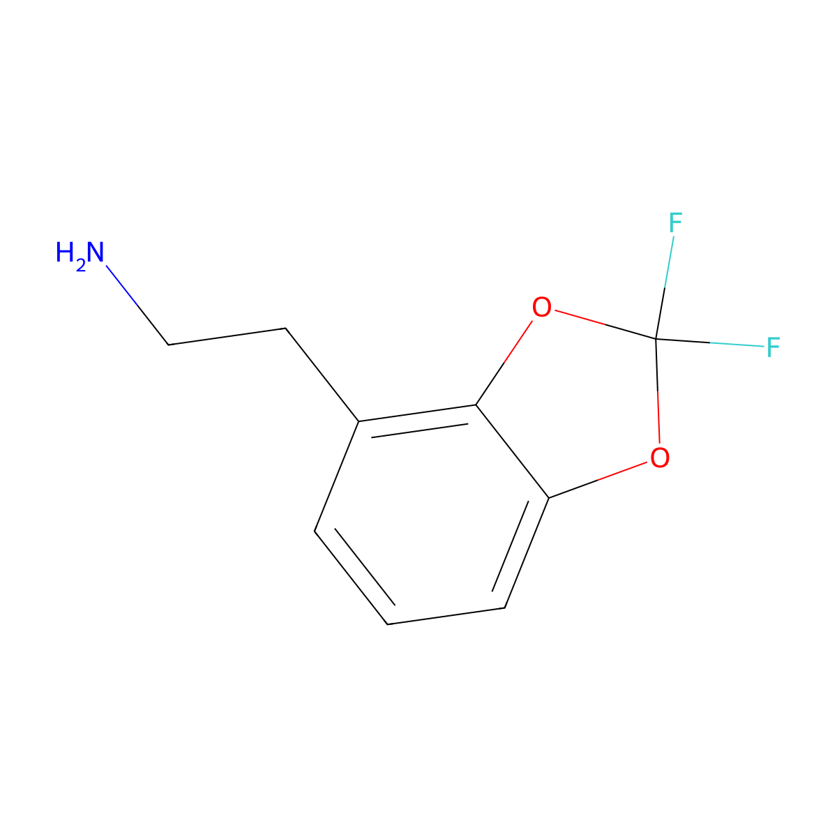 2,2-Difluoro-1,3-benzodioxole-4-ethanamine molecular structure, CAS 531508-47-1