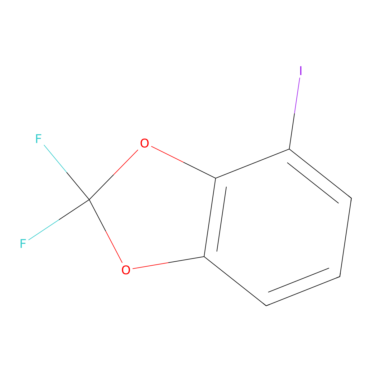 2,2-Difluoro-4-iodobenzo[d][1,3]dioxole molecular structure, CAS 531508-54-0