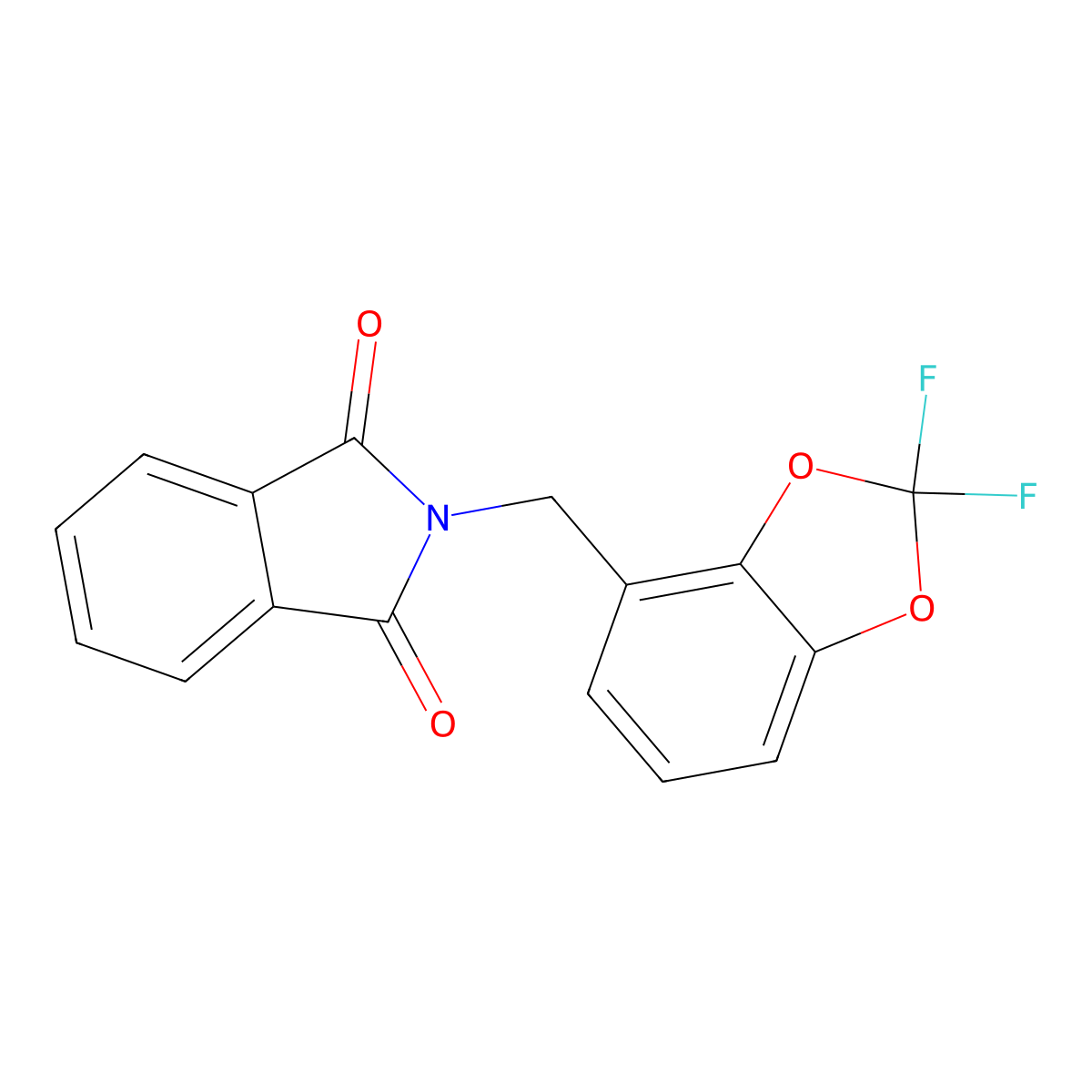 2-[(2,2-Difluoro-2H-1,3-benzodioxol-4-yl)methyl]-2,3-dihydro-1H-isoindole-1,3-dione molecular structure, CAS 531508-60-8