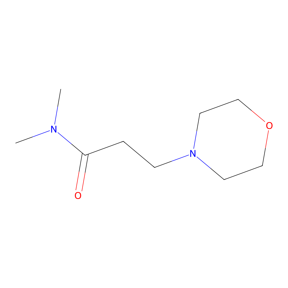 N,N-dimethyl-3-(morpholin-4-yl)propanamide molecular structure, CAS 53151-52-3