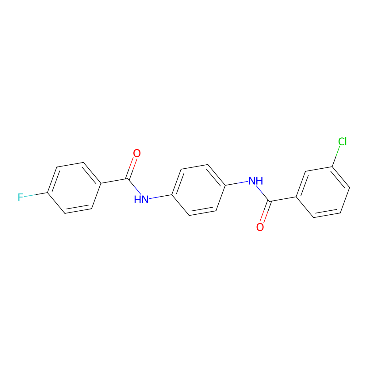 3-chloro-N-[4-[(4-fluorobenzoyl)amino]phenyl]benzamide molecular structure, CAS 531515-67-0