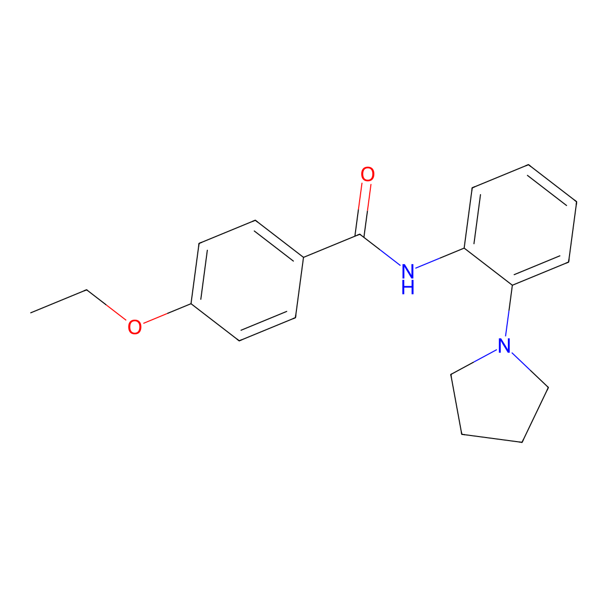 4-ethoxy-N-(2-pyrrolidin-1-ylphenyl)benzamide molecular structure, CAS 531516-85-5