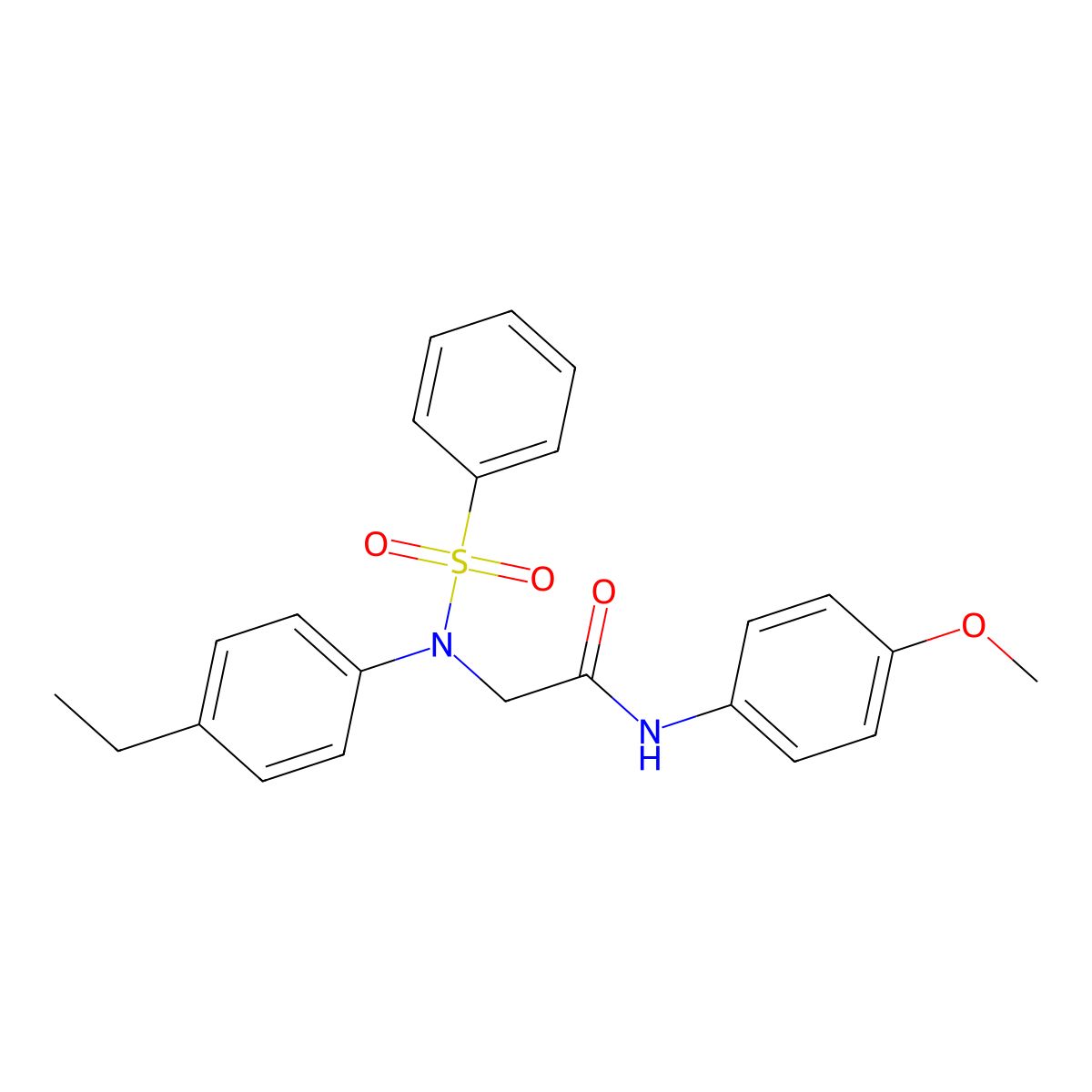 2-[N-(benzenesulfonyl)-4-ethylanilino]-N-(4-methoxyphenyl)acetamide molecular structure, CAS 531519-92-3