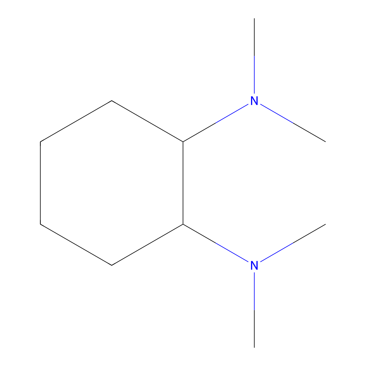 (1R,2R)-1N,1N,2N,2N-Tetramethylcyclohexane-1,2-diamine molecular structure, CAS 53152-69-5