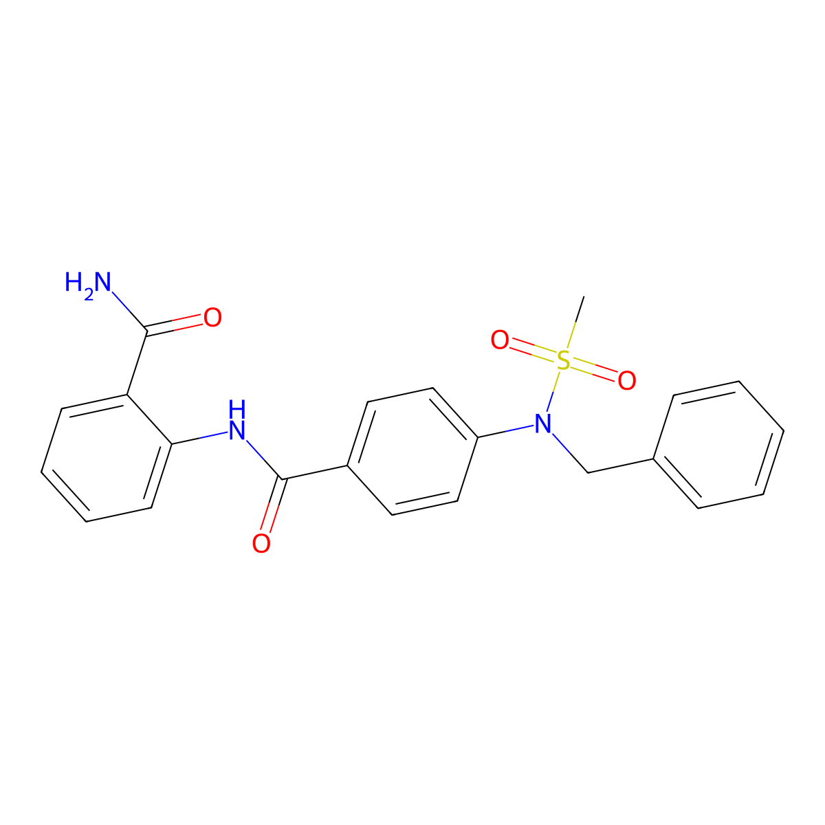2-[[4-[Benzyl(methylsulfonyl)amino]benzoyl]amino]benzamide molecular structure, CAS 531520-67-9