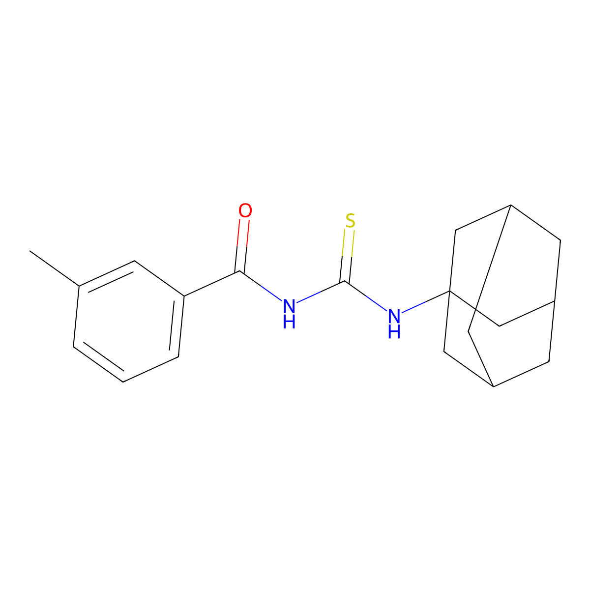 N-(1-adamantylcarbamothioyl)-3-methylbenzamide molecular structure, CAS 531521-11-6