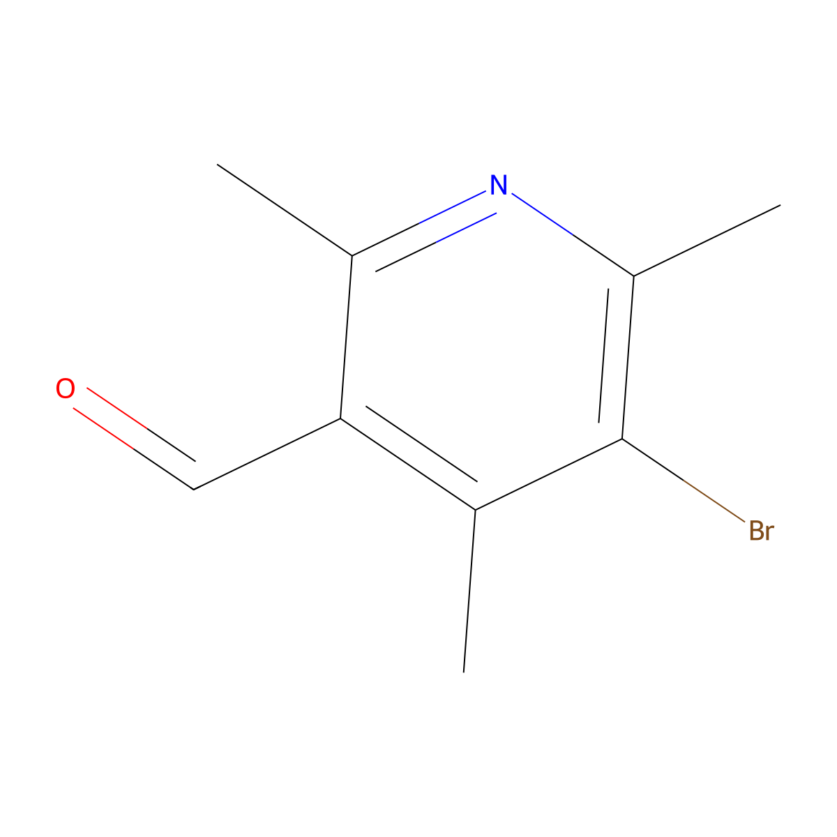 5-Bromo-2,4,6-trimethylpyridine-3-carbaldehyde molecular structure, CAS 531521-25-2